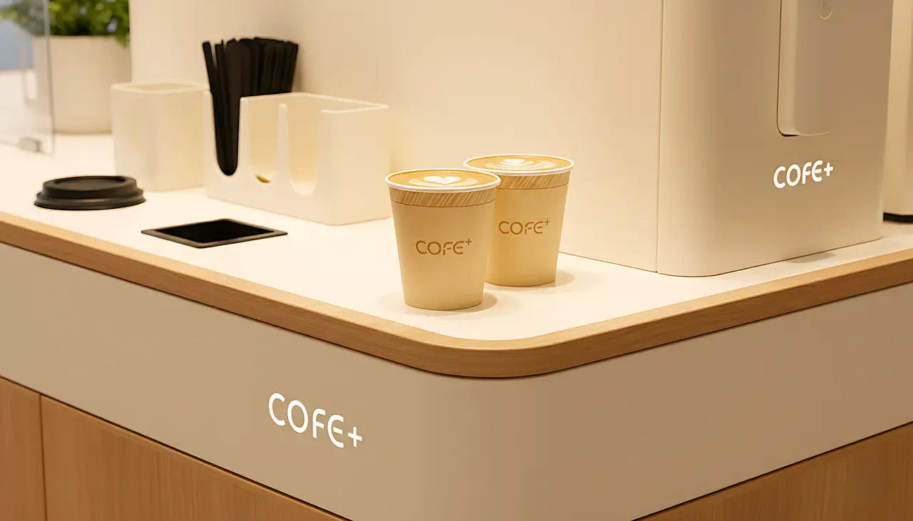 High-volume drink output prepared during campus rush hours