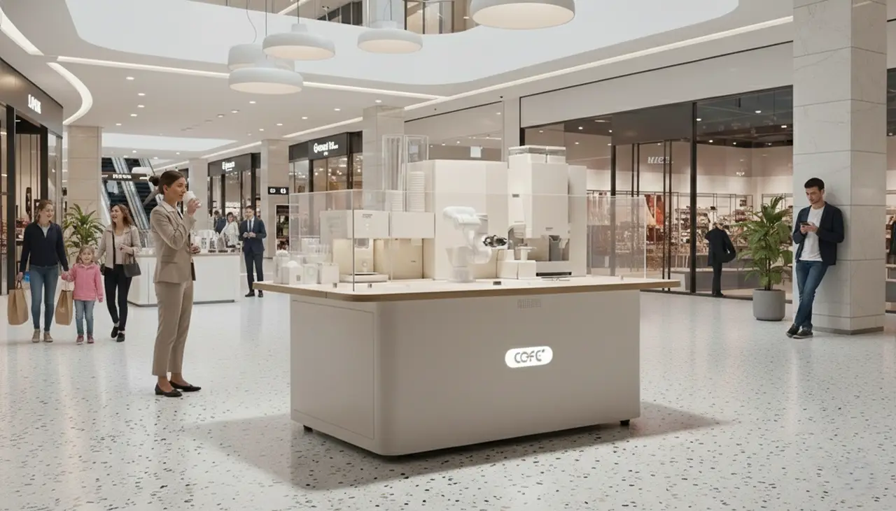 Retail center deployment with open customer flow